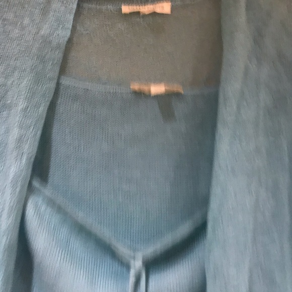 Eileen Fisher Sweater Set - Light Aqua Color - Picture 3 of 5
